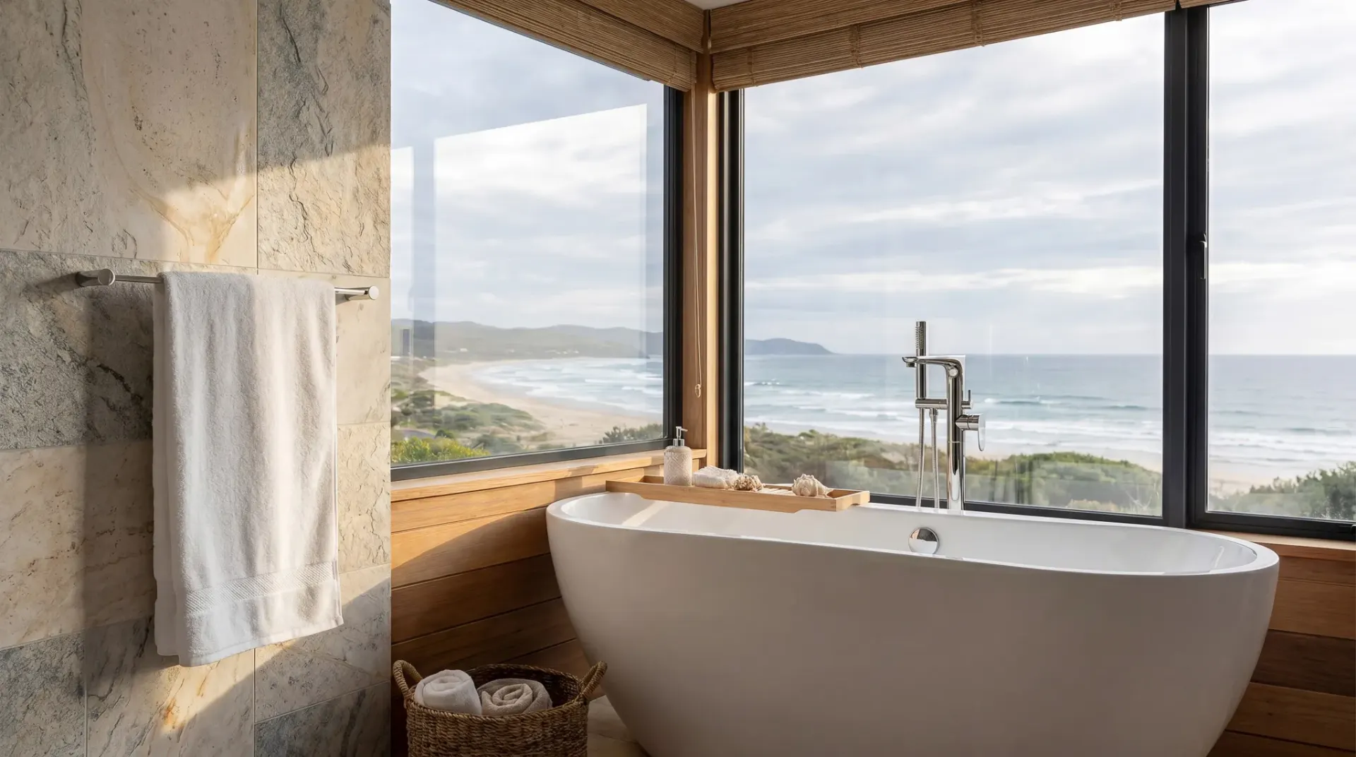 Modern bathroom featuring smart design elements from the Onex Collection.