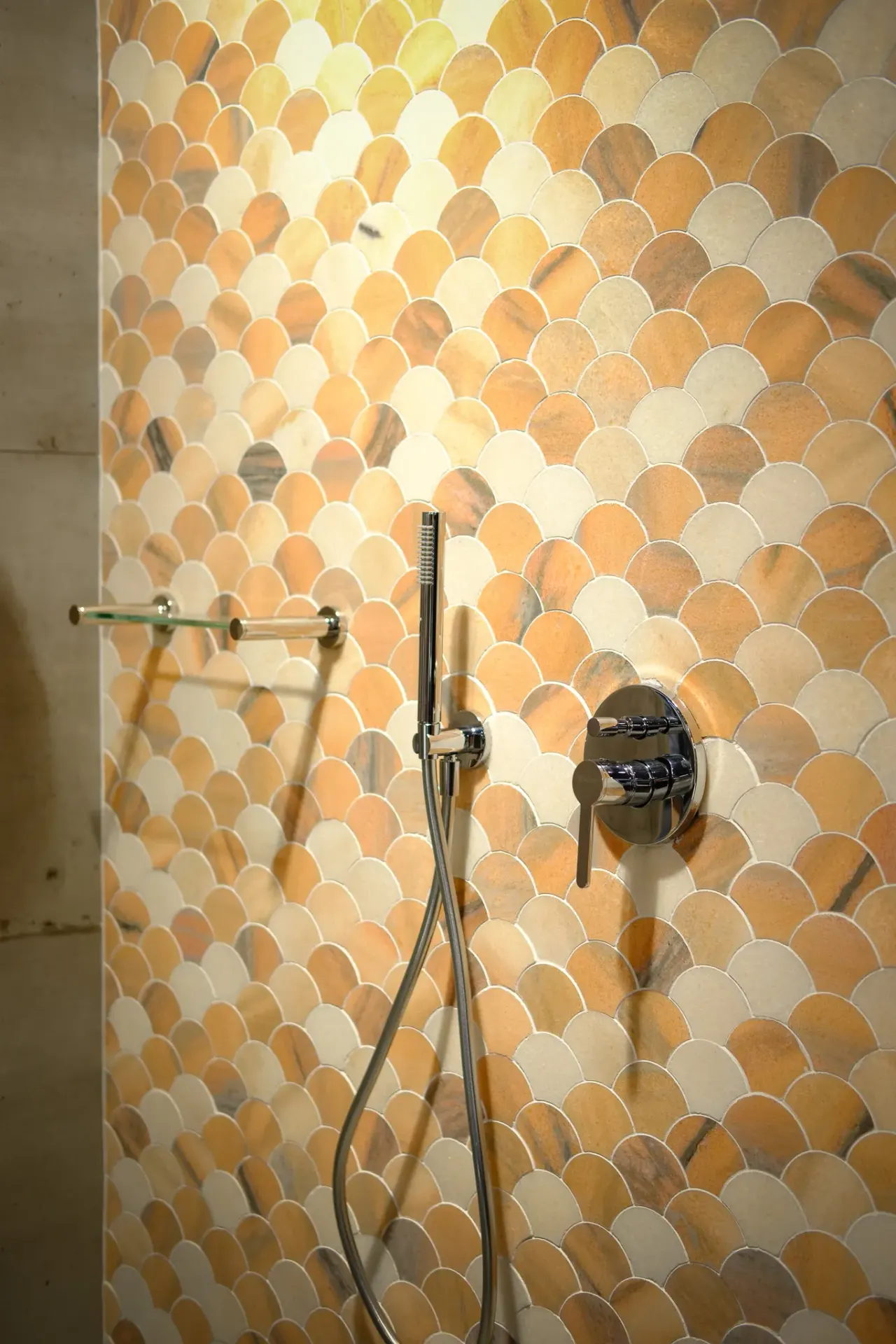 Meissen luxury chrome hand shower and Attivo concealed diverter mixer