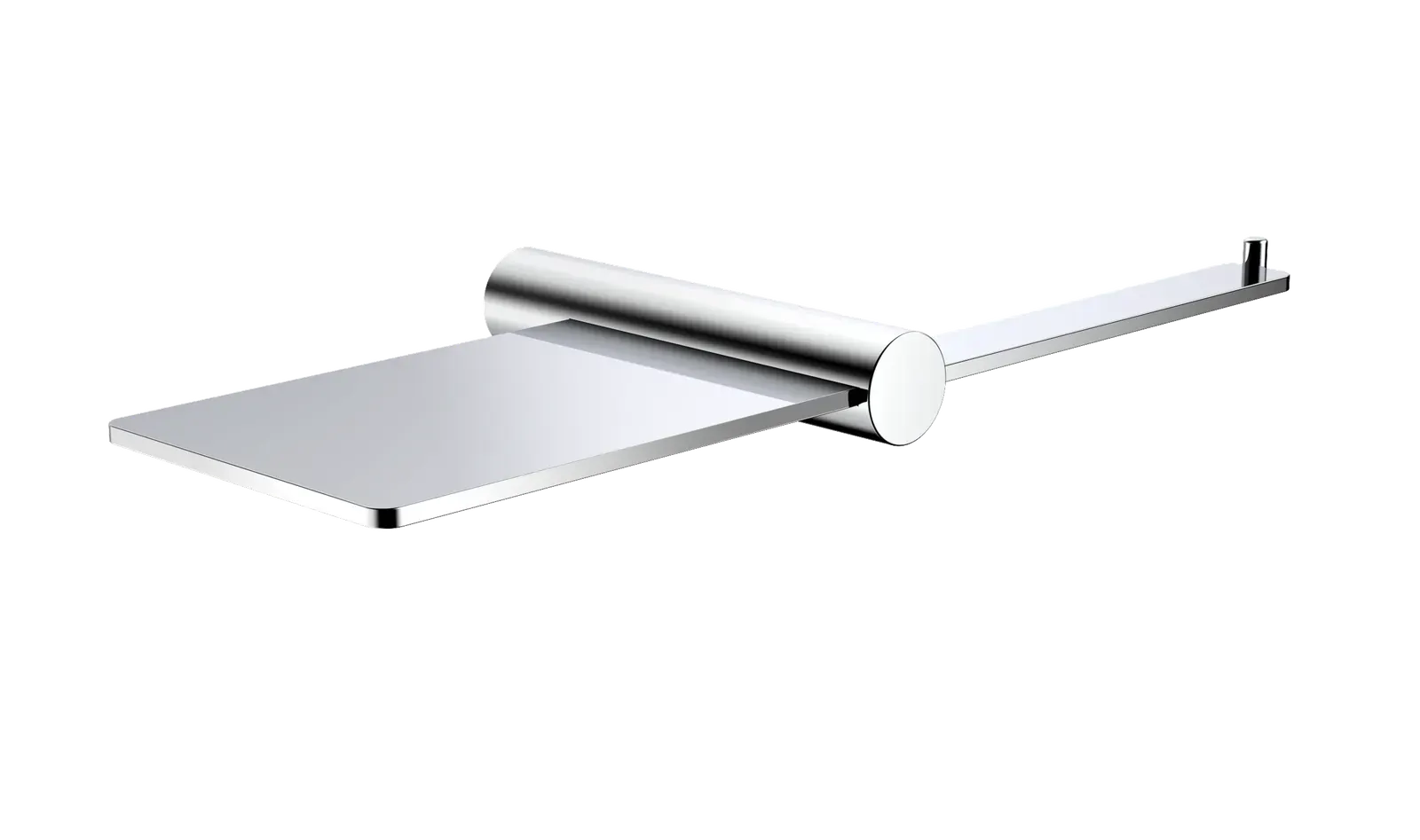 Meissen Velina Toilet Paper Holder and Shelf Chrome