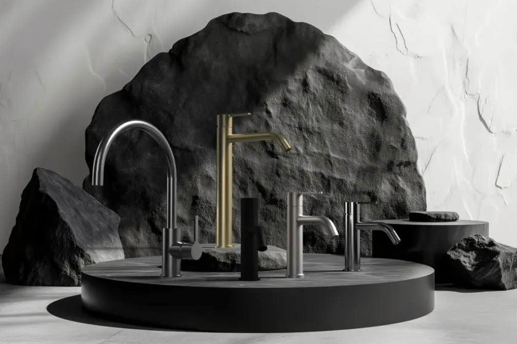 Luxury bathroom accessory set by Meissen for a cohesive look.
