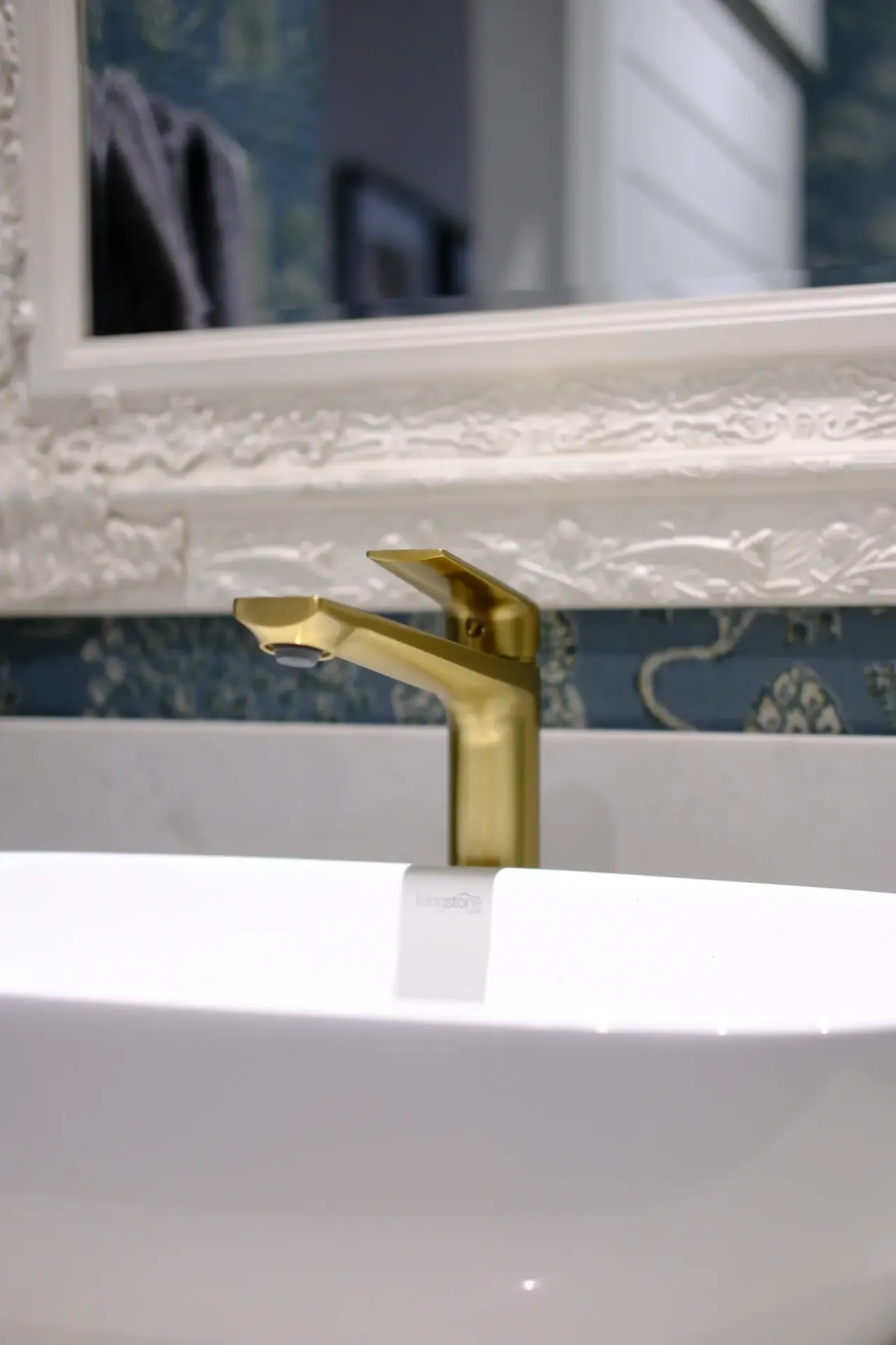 Vita satin brass basin mixer