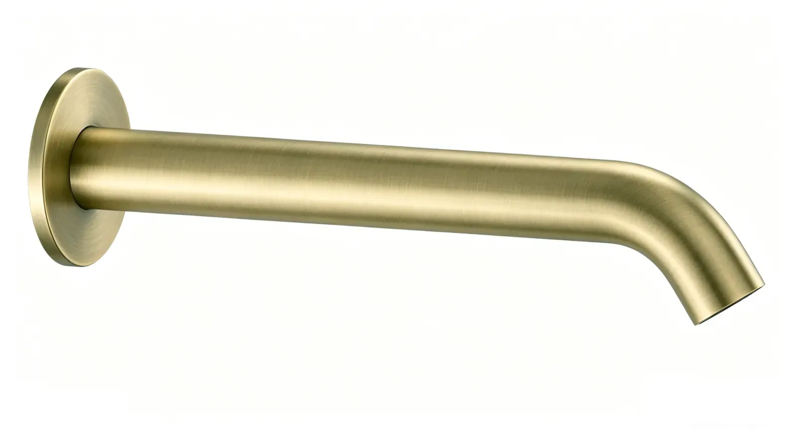 Meissen Round Bath Spout Satin Brass