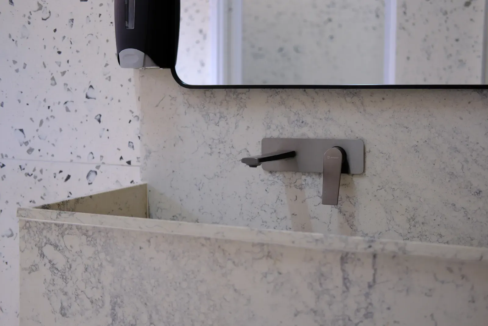 Modern Meissen wall mounted basin mixer