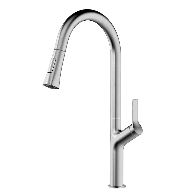 Meissen Inox + Deck-type Sink Mixer Stainless Steel