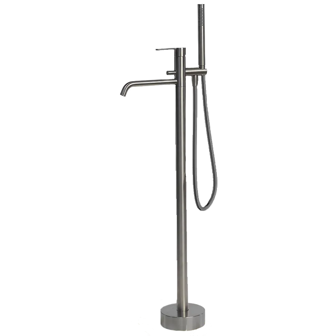 Meissen Attivo Freestanding Mixer Stainless Steel