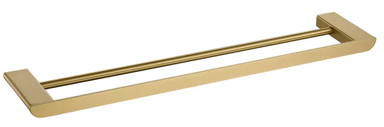 Meissen Avilo Double Towel Rail Satin Brass