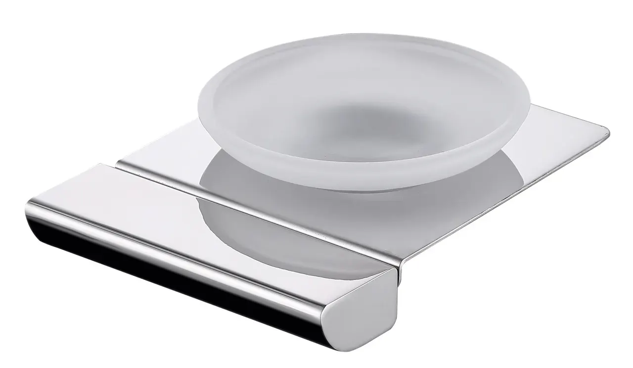 Meissen Avilo Glass Soap Dish Chrome