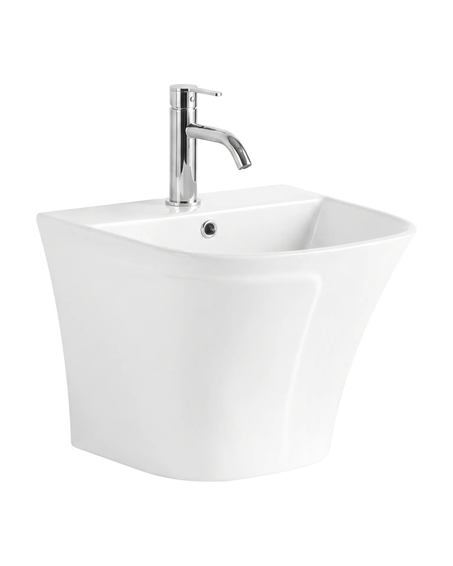 Alturo Wall Mounted Basin in White