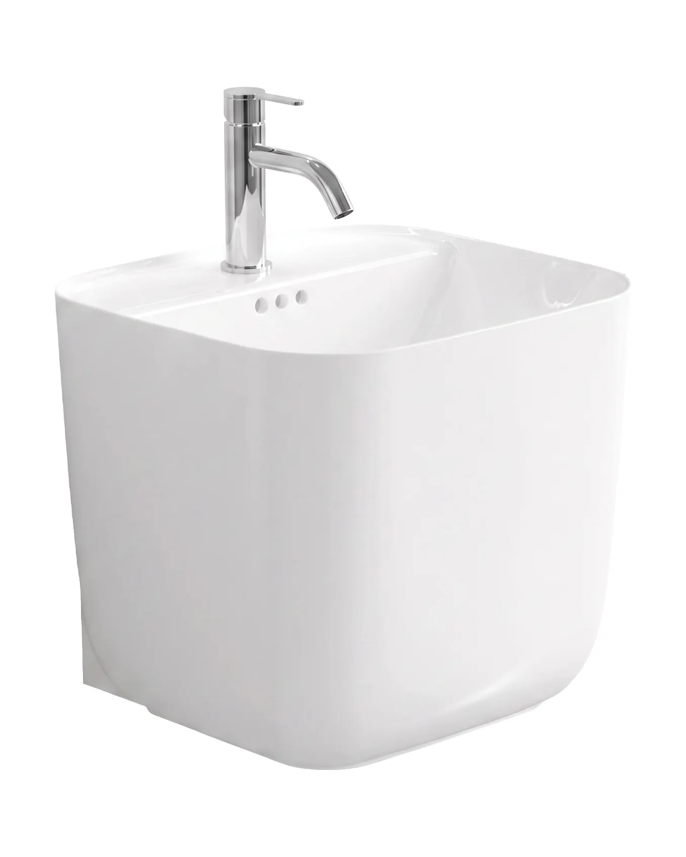 Elore Wall Mounted Basin in White