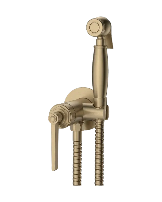 Sera Concealed Bidet Mixer in Satin Brass