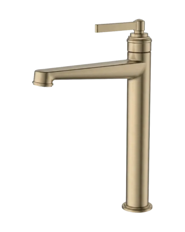 Sera Tall Basin Mixer in Satin Brass