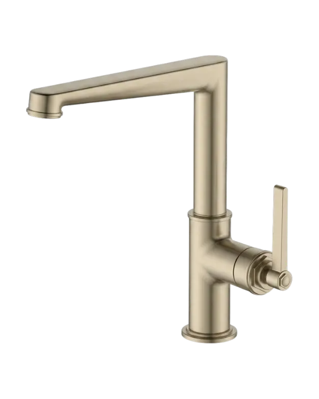 Sera Deck-Type Sink Mixer in Satin Brass