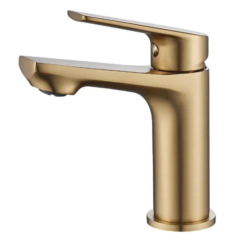 Meissen Vita Basin Mixer Satin Brass