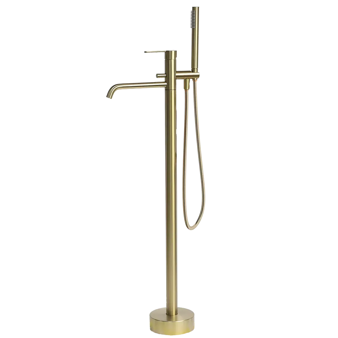 Meissen Attivo Freestanding Mixer Satin Brass