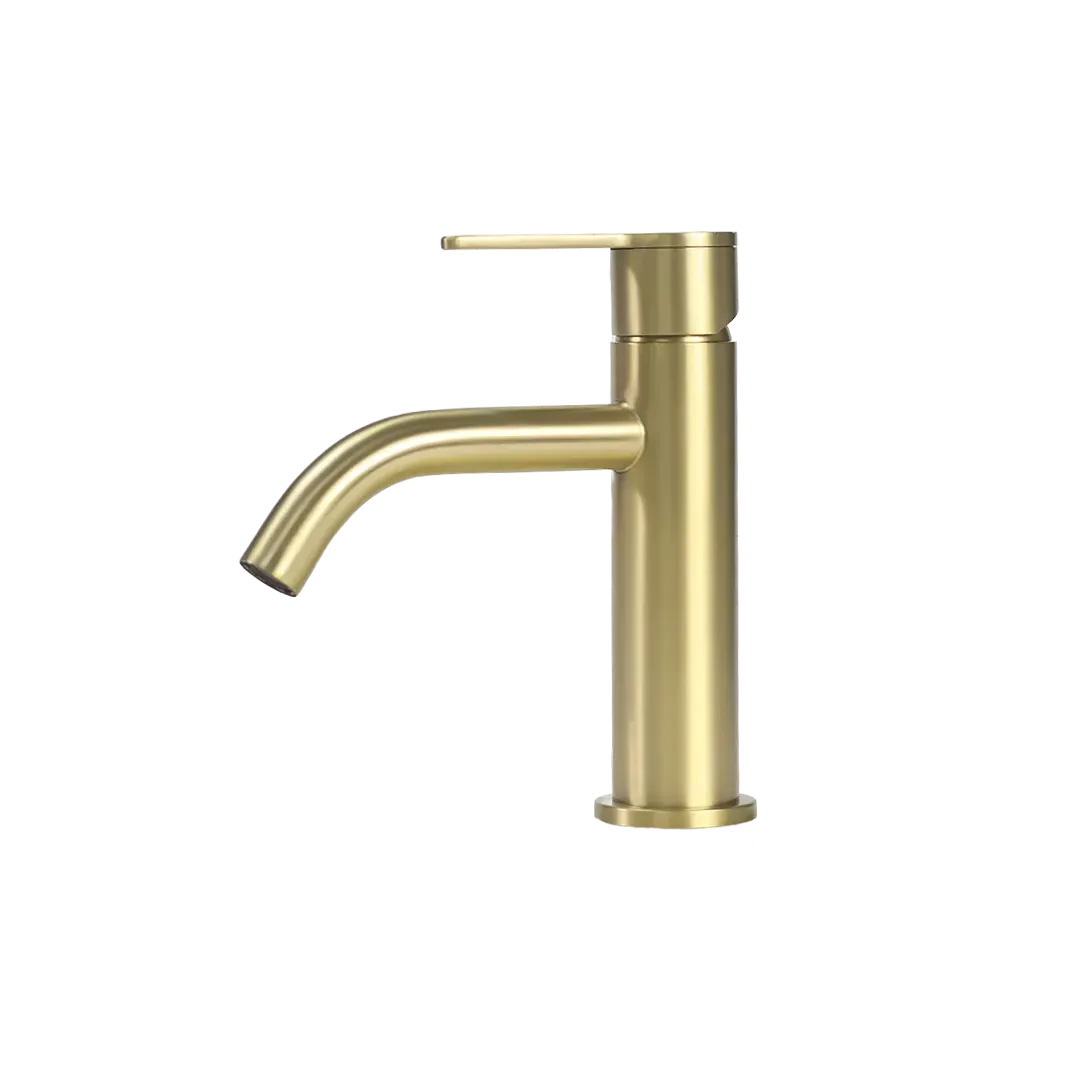 Meissen Attivo Basin Mixer Satin Brass