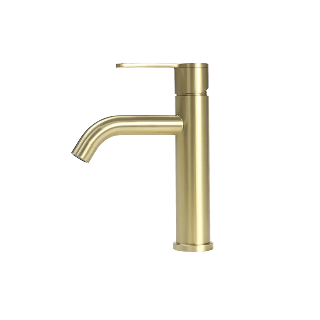 Meissen Attivo Basin Mixer Medium Satin Brass